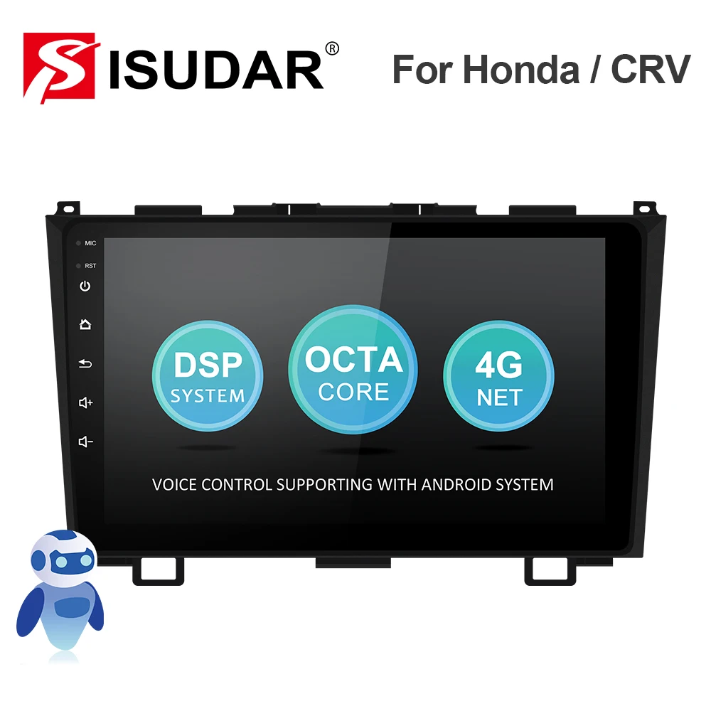 ISUDAR Car Radio For Honda/CRV/CR-V 2006 2007 2008 2011 No 2 Din Autoradio Multimedia GPS DVR Camera RAM 2GB ROM 32GB USB 4G RDS