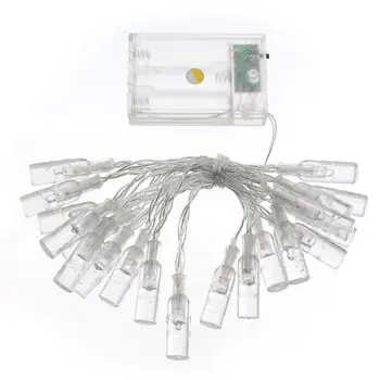 

20 LED Wine Bottle-shaped Lights String Battery Powered Flash Christmas Fairy String Light For Party Wedding Garden