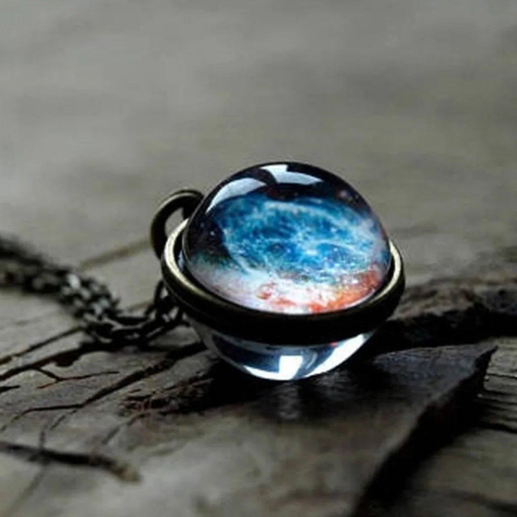 Модное ожерелье Cosmic Planet Time, ожерелье с солнечной системой ...