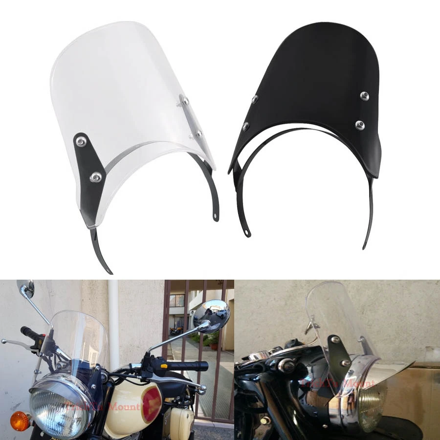 Parabrisas De Carenado De Motocicleta De 25 Cm Claro Parabrisas De Carenado De Motocicleta De 25 Cm Claro