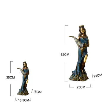 

Sales Greek Mythology The Goddess Of Fortune Resin Statue Craftwork Model Home Decorations G1455