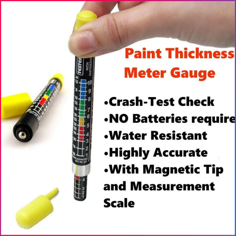 

Tester Tool Spray Paint Car Paint Car Coating Thickness Automotive Coating Detection Gauge Crash Test Lacquer Portable Test Pens