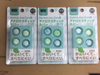 

10 Sets Nintend switch Joy Con Animal Cross Thumb Grips Kawaii Leaf Type Silicone Case For Nintend Switch Lite Cute Cover