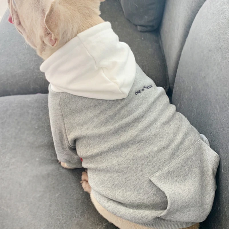Зимние домашние комплекты одежды для собак Толстовка Костюмы теплые Pet Одежда с принтом в виде собак для Мопсов, французских бульдогов Костюмы для домашних животных Ropa Perro