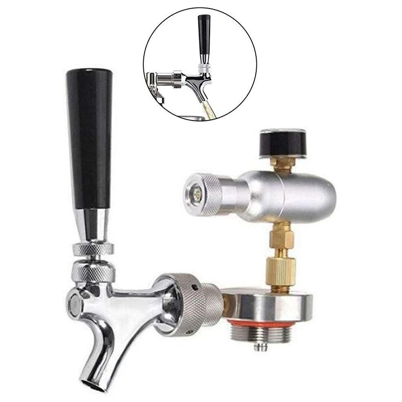  Beer Dispenser Manual Brewing Craft Home Soft Drink Party Stainless Steel Tool Kitchen Faucet Press - 4000614101165