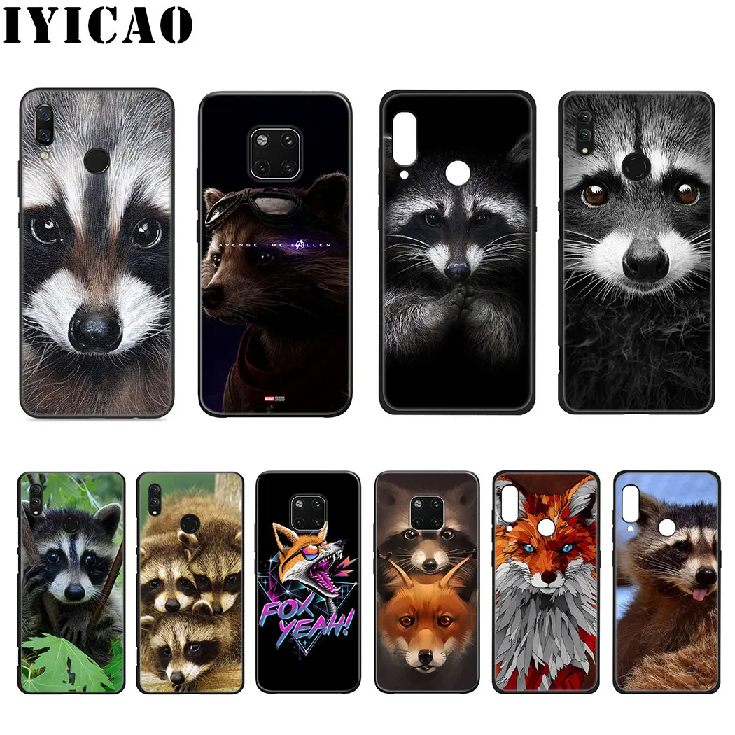 Animal Raccoon Fox Cute Soft Silicone for Huawei Nova 5i 4 3i 3 2i 2 Lite Mate 10 20 30 Pro Cover |