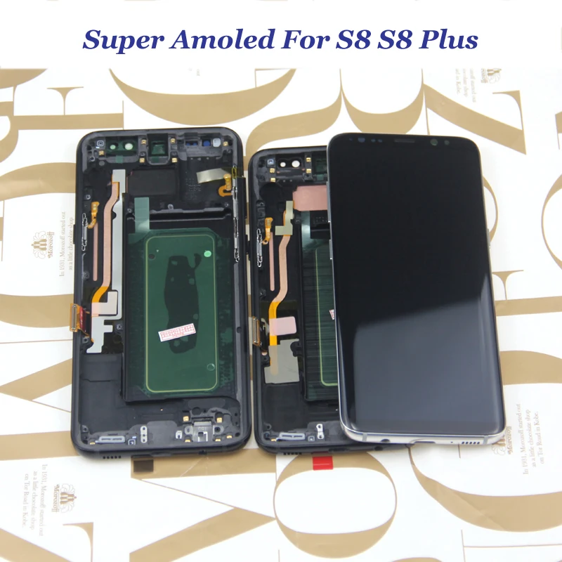 Супер Amoled S8 LCD для SAMSUNG Galaxy Lcd дисплей plus G950 G950F G955fd G955F G955 сенсорный дигитайзер в