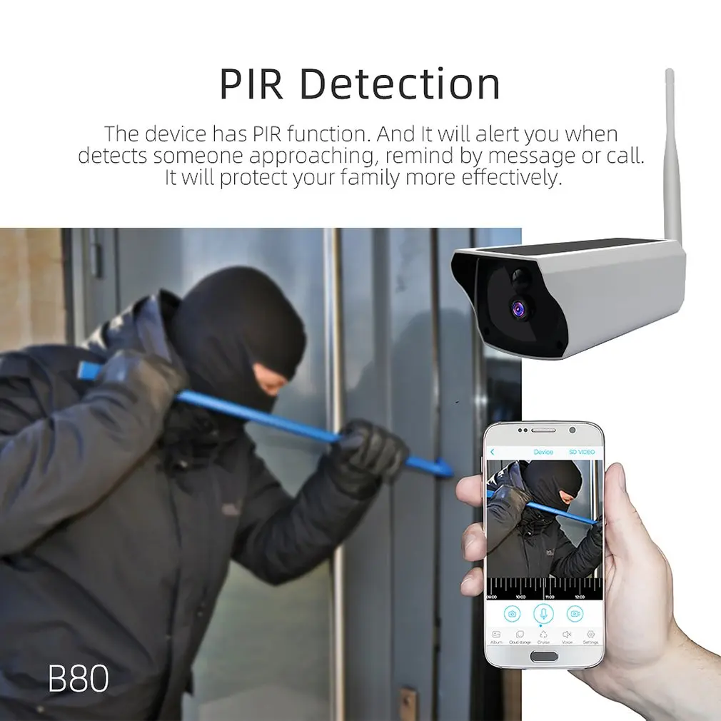 Солнечная Wi-Fi ip-камера 1080P HD беспроводная камера безопасности с зарядкой от аккумулятора для наружного наблюдения