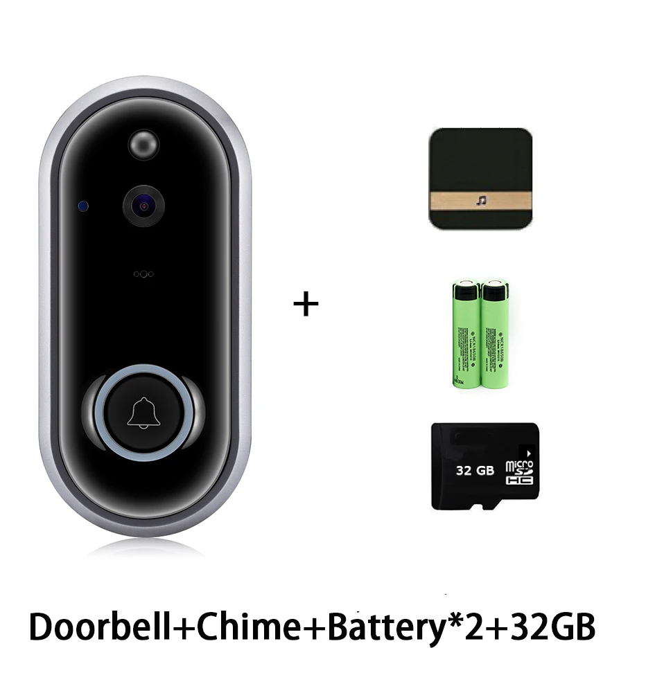 Option 3 SNOSECURE видео дверной звонок монитор домофон 720P камера безопасности дверной телефон двухстороннее аудио ночное видение беспроводной домофон дверной Звонок - Цвет: Option 3