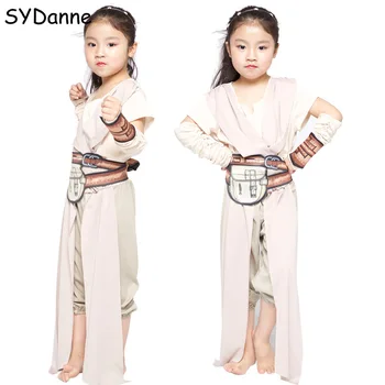 

Kid Star Wars Cosplay Knights of Ren Rey Rise of Skywalker Custome Darth Vader Anakin Skywalker Bodysuit Lightsword Stormtrooper