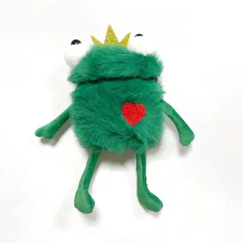 

Cute cartoon stereo creative plush frog prince earphone set for Airpods 1/2 protective case