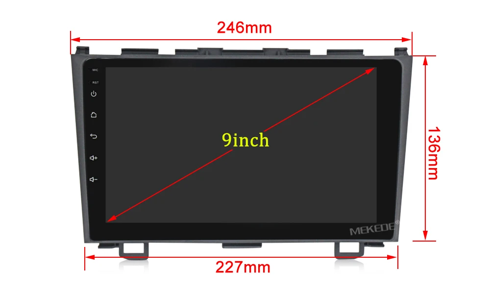 MEKEDE Android 9,0 Автомобильный мультимедийный плеер Автомобильный dvd gps навигация для Honda CRV 2007-2011 9 ''1024*600 экран wifi BT SWC RDS