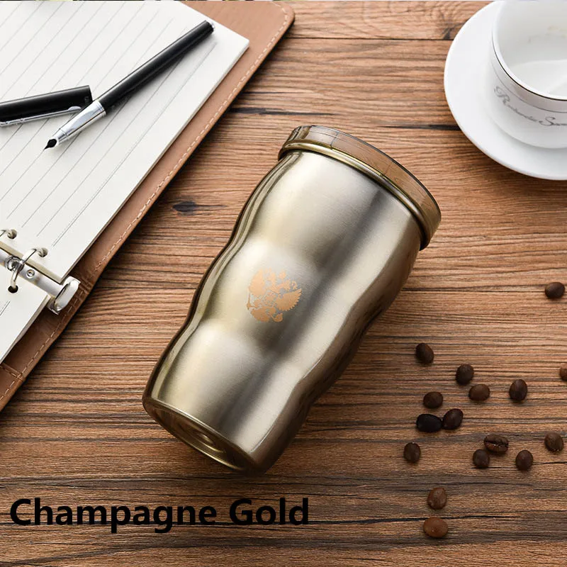 1 шт. большая кружка для живота, портативная Чашка 500 мл, западный стиль, G20, Большой Термос, чашка из нержавеющей стали - Цвет: Champagne Gold