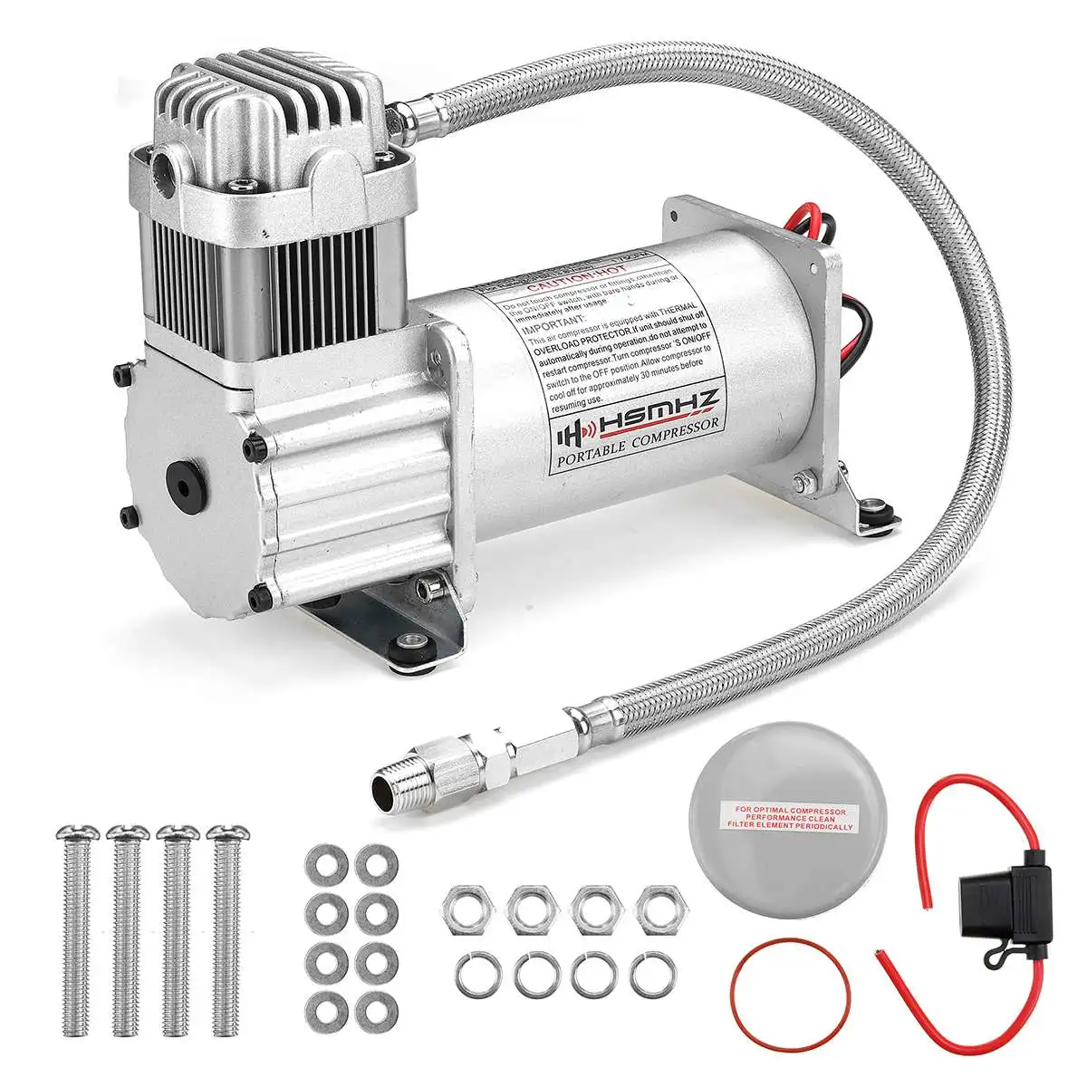 

Hot Sale 12V Car Air Suspension Compressor Kit 150PSI 1/4" Hose Line Replacement
