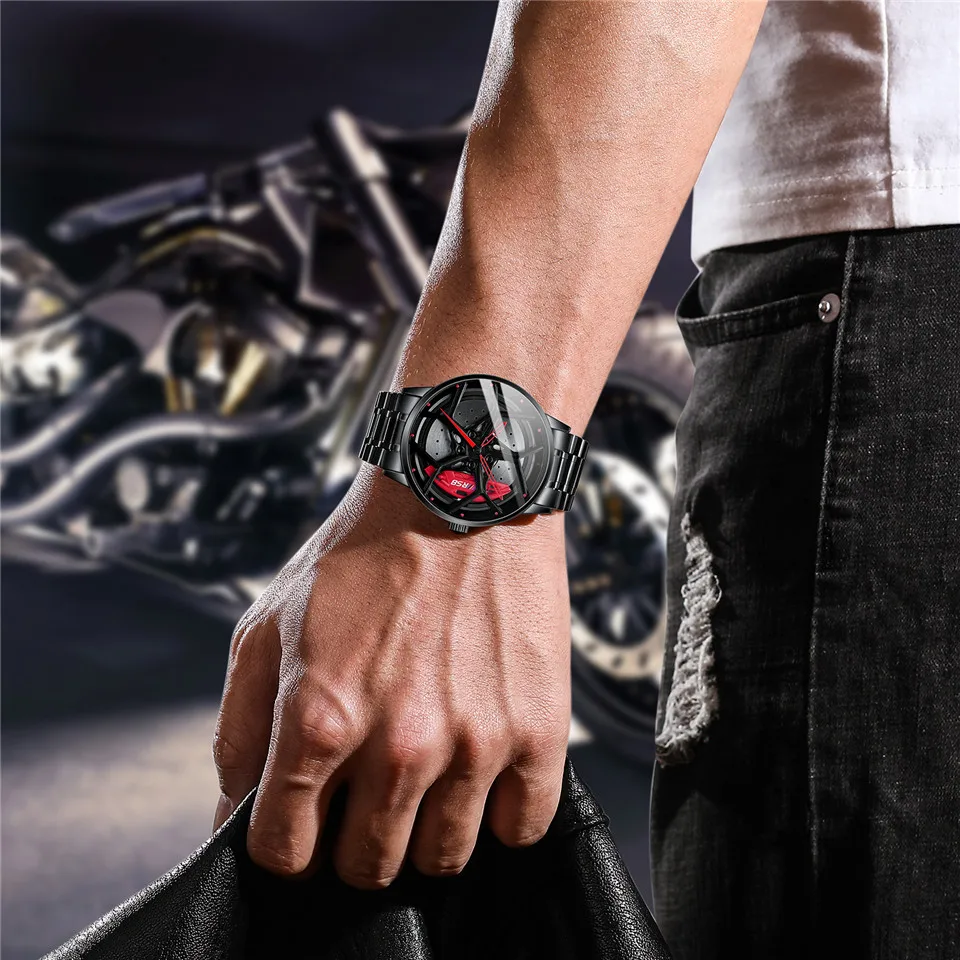 Original Wheel Watches Men Watches Super Car Rim Hub Men Quartz Watch Stainless Steel Waterproof Wholesale Watches Rim Watch