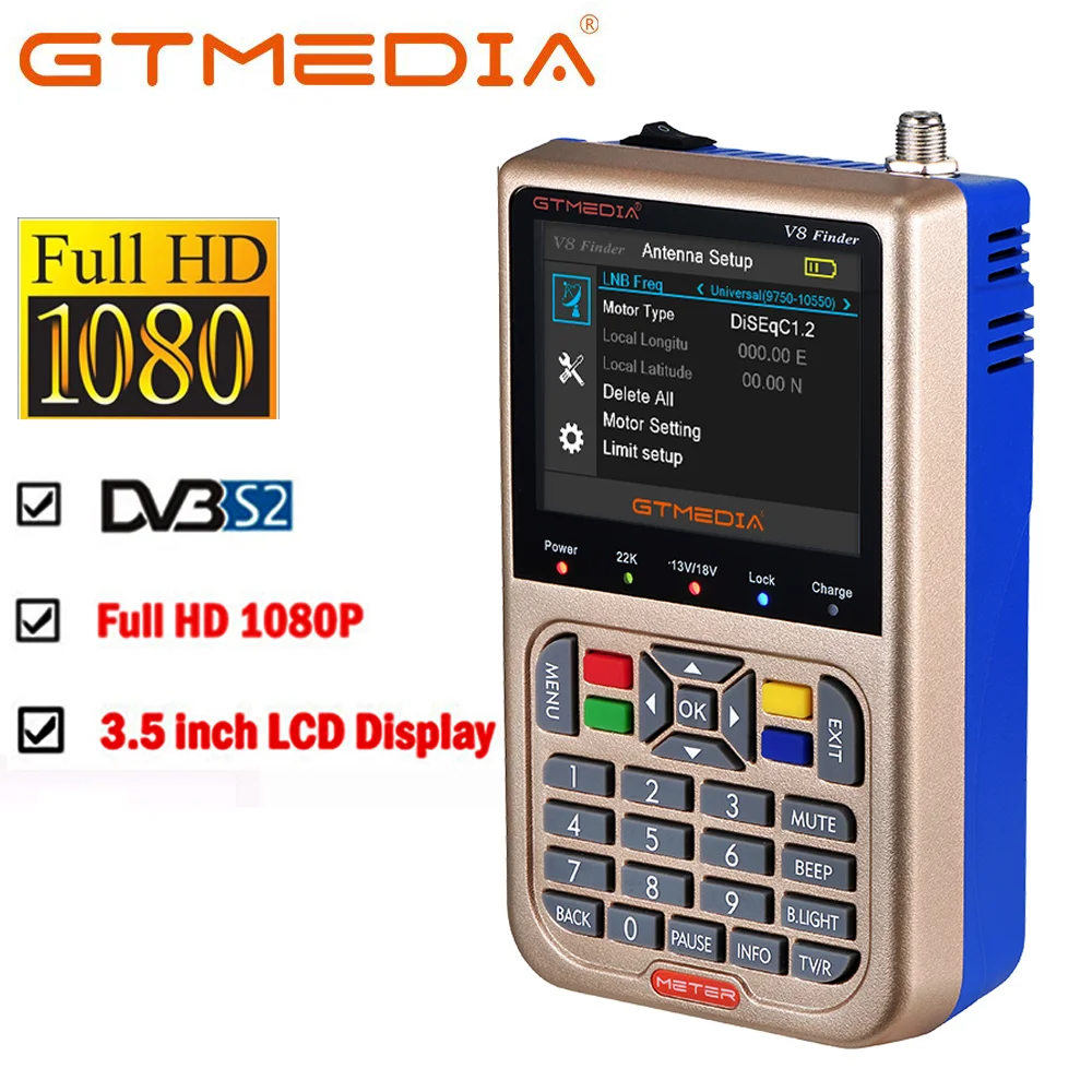 Спутниковый искатель GTMedia V8 Finder 1080P HD DVB S2 цифровой Satfinder высокой четкости| |