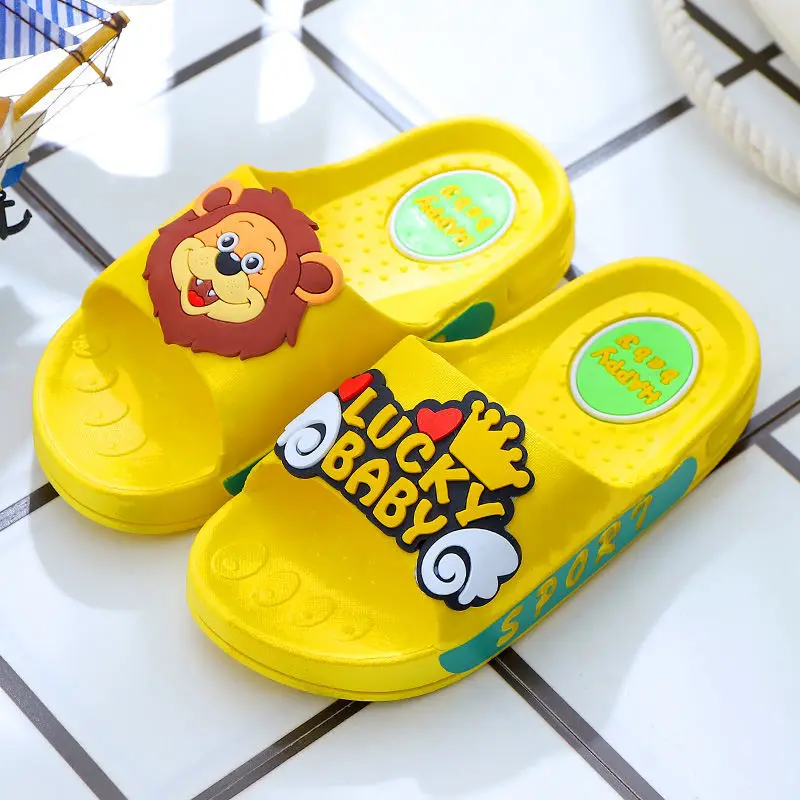 Girls Slippers Shoes Beach-Wear Boys Kids Cartoon Children Bathroom Indoor Cute