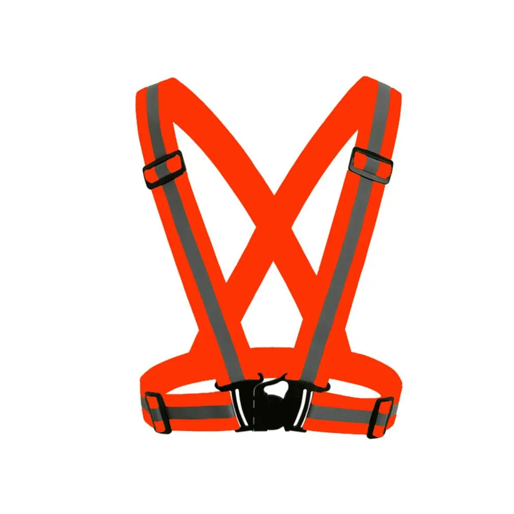 Эластичные ремни ночной бегущий отражающий ремень защитный светоотражающий жилет одежда для езды за рулем защитная одежда - Цвет: Orange