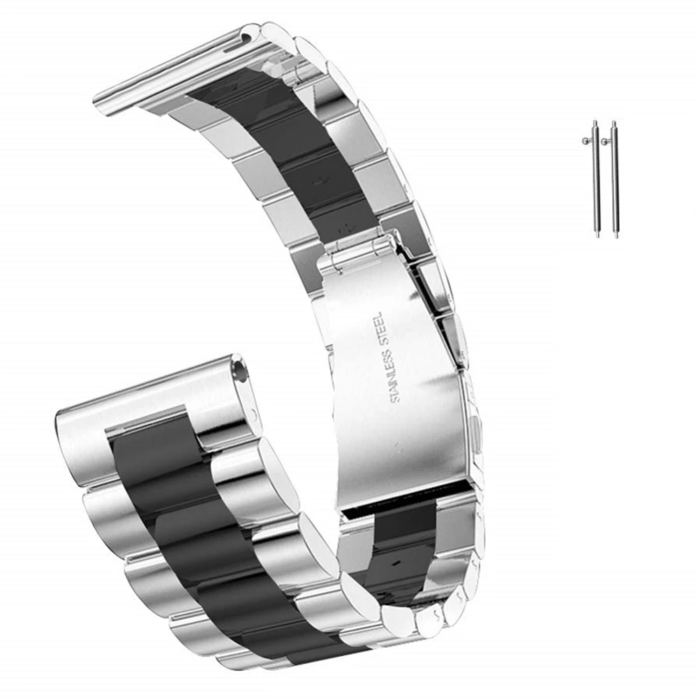silver black 1 Correa для huawei watch gt 2 ремешок 20 мм 22 мм pulseira для amazfit bip/samsung galaxy watch/gear s3/active 2 band браслет на запястье - Цвет ремешка: silver black 1