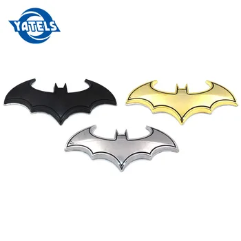 

3D Car Stickers Cool Metal Bat Auto Logo Car Styling Metal Batman Badge Emblem Tail Decal Motorcycle Car Accessories Automobiles
