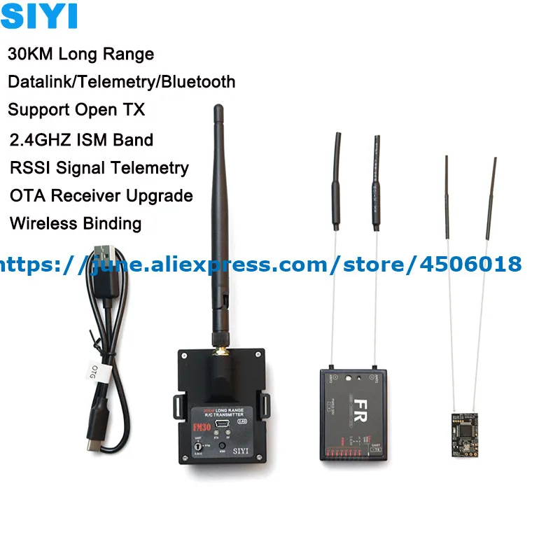 Новый радиомодуль SIYI FM30 с телеметрическим Bluetooth приемником Datalink передатчик OpenTX Racing Drones 2 4G 30KM FM30|Детали и