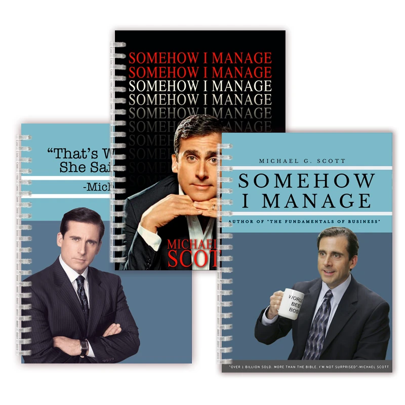 Somehow I Manage Michael Scott Quote Michael G. Scott Somehow I Manage Spiral Notebook Binder Quote That's What  She Said Blank Ruled Line Planner Note Book|Notebooks| - Aliexpress