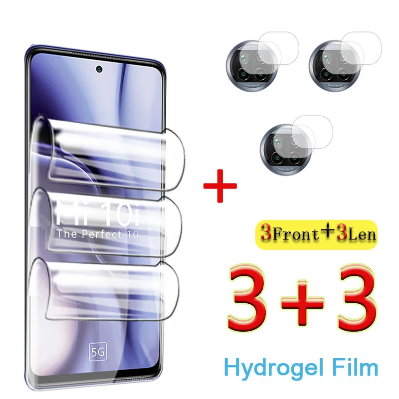 6In1 Per Xiaomi Mi 10I Vetro Per Mi 10I 5G Hydrogel Film Hd Pellicola Protettiva Per Schermo Per Mi 10T Pro Lite 10I 5G Vetro Dell'Obiettivo