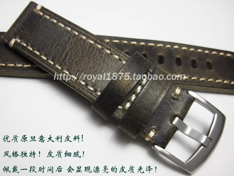 

Ремешок итальянский из натуральной кожи для часов Tissot Casio Seiko, винтажный коричневый браслет для часов ручной работы, 18 мм 19 мм 20 мм 22 мм