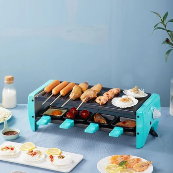 

Electric Grill Household Electric Bakeware Barbecue Plate Korean Non-stick Barbecue Pot Grill Iron Plate BBQ Meat Machine