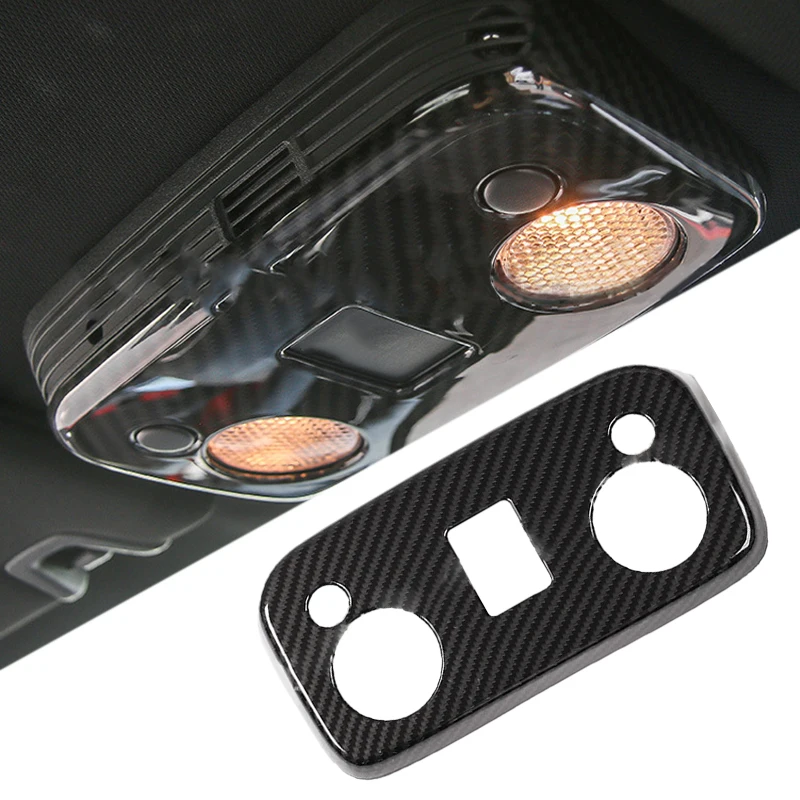 DWCX углеродного волокна Стиль, устанавливаемый на крыше автомобиля настольная лампа светильник Панель рамка Обложка отделка декор, пригодный для Ford Mustang