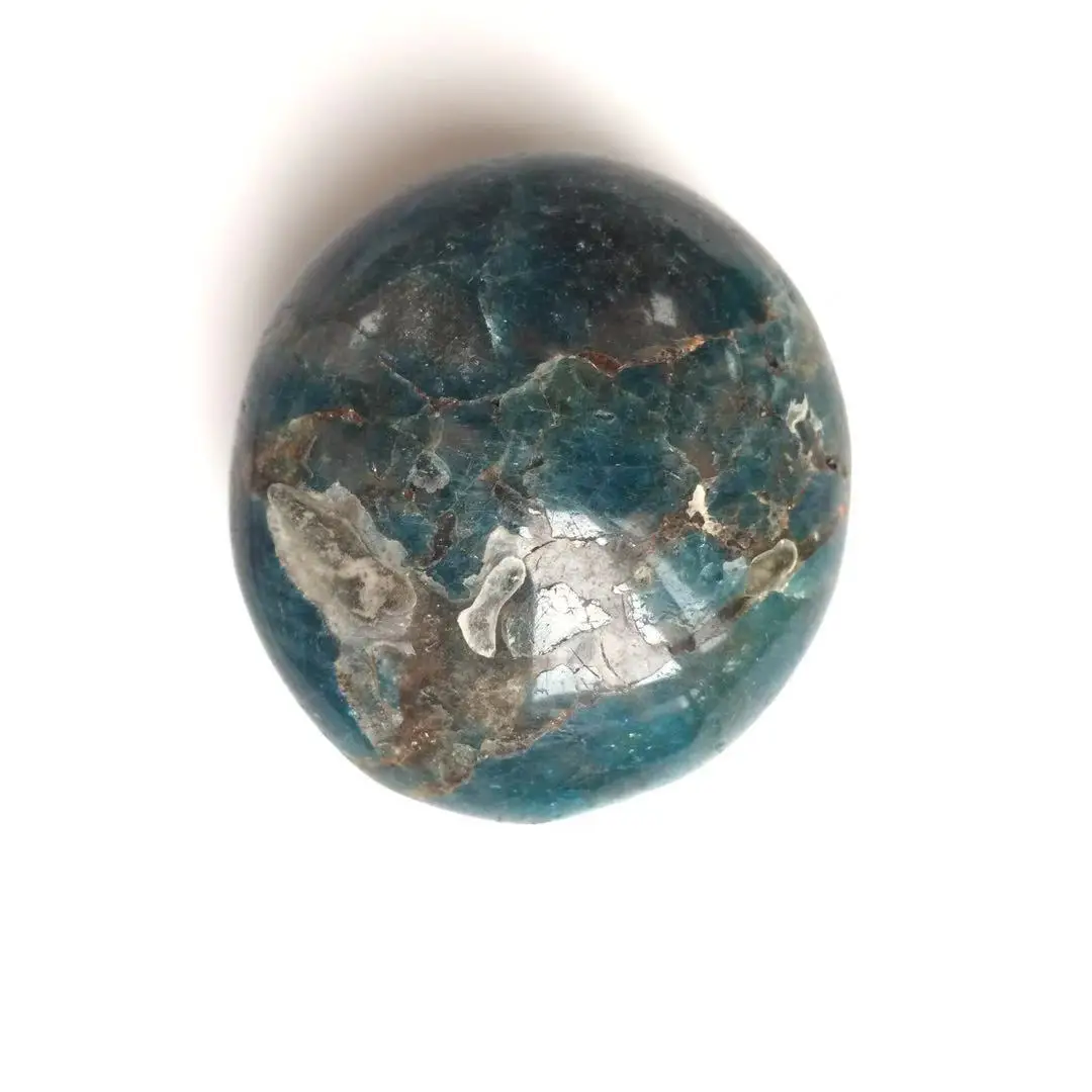 High Quality Natural Apatite Hand Carved Crystal Palm Stones For Present Or Collection ZY
