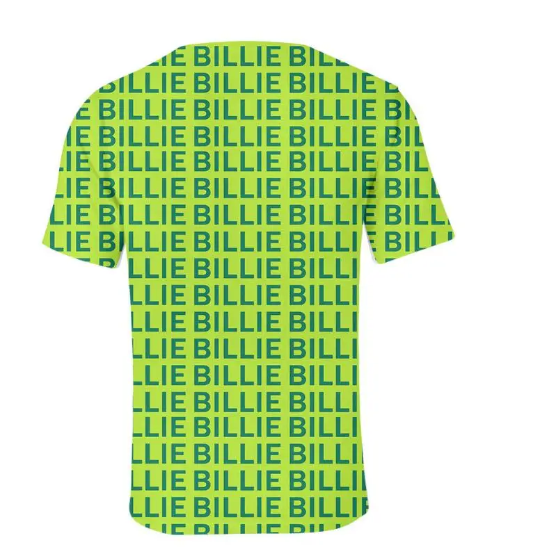 Женские и мужские толстовки с капюшоном, модная 3d футболка Billie Eilish с буквенным принтом в стиле Харадзюку, забавная футболка/толстовки/штаны, неоновый зеленый наряд