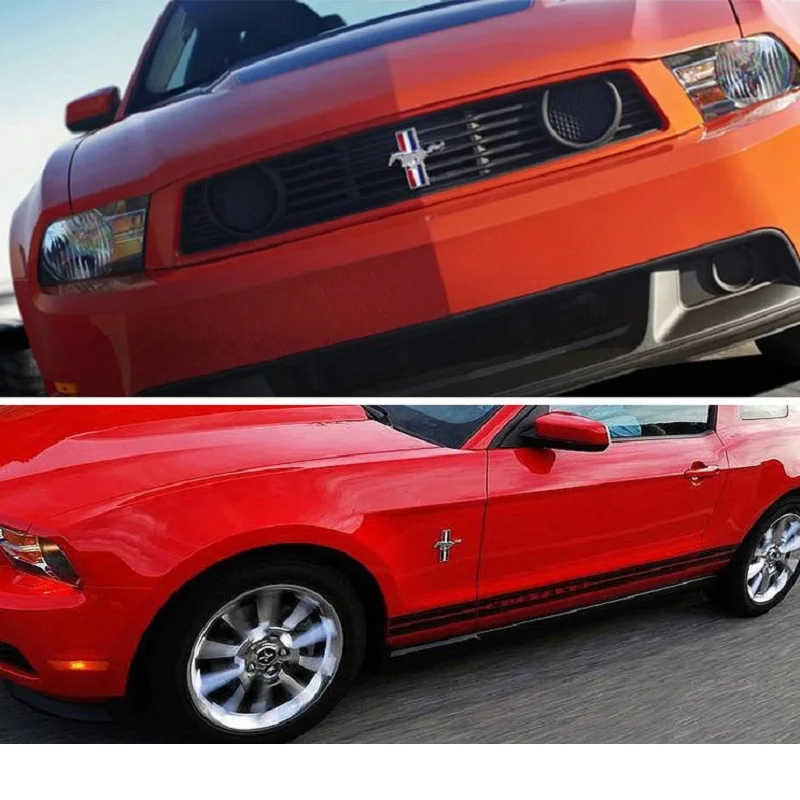 1 пара 3D хромированный металлический Mustang бегущая лошадь КРЫЛО боковой значок задний багажник украшение-эмблема автомобиля Наклейка аксессуары для стайлинга автомобилей