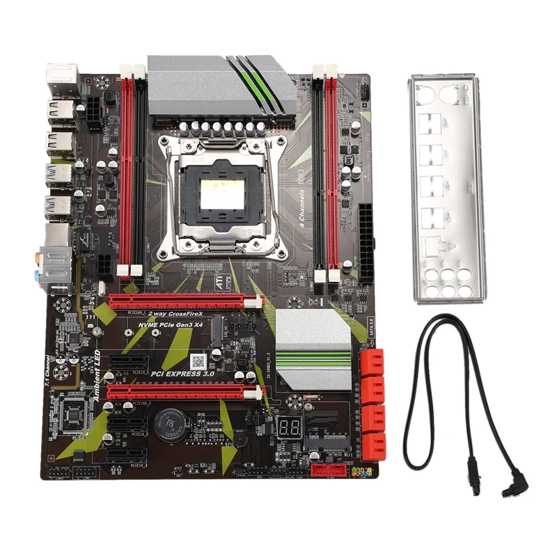 X99 LGA2011-3 материнская плата 4 канала DDR3 32G ram NVME SSD M.2 SATa 3,0 USB 3,0 PCIE 16X ATX материнская плата для процессора Intel I7 E5