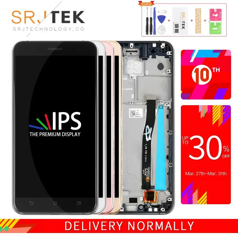 

For Asus ZenFone 3 ZE552KL LCD Panel Touch Screen Digitizer Assembly With Frame For ZE552KL Display Z012D LCD Z012DC Z012DA