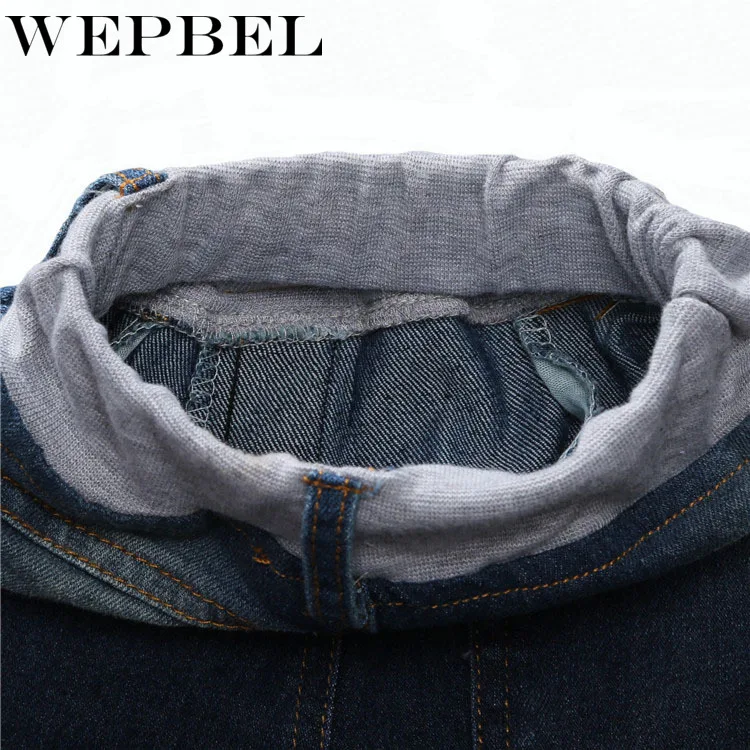 WEPBEL/2 предмета, Осеннее хлопковое пальто для маленьких мальчиков, рубашка, свитер+ джинсы, джинсовые штаны, наряды