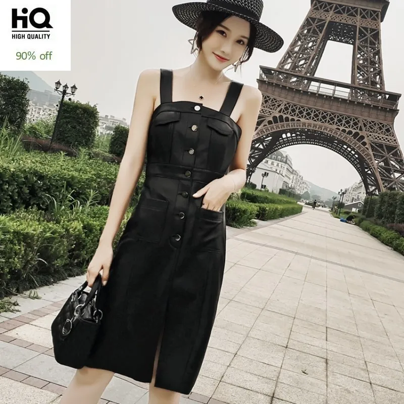 2020 Fashion Runway Vrouwen Herfst Lente Zwart Lederen Echte Schapenvacht Hoge Taille Riem Slanke Elegante Enkele Breasted Jurk 2020 Fashion Runway Vrouwen Herfst Lente Zwart Lederen Echte Schapenvacht Hoge Taille Riem Slanke Elegante Enkele Breasted Jurk