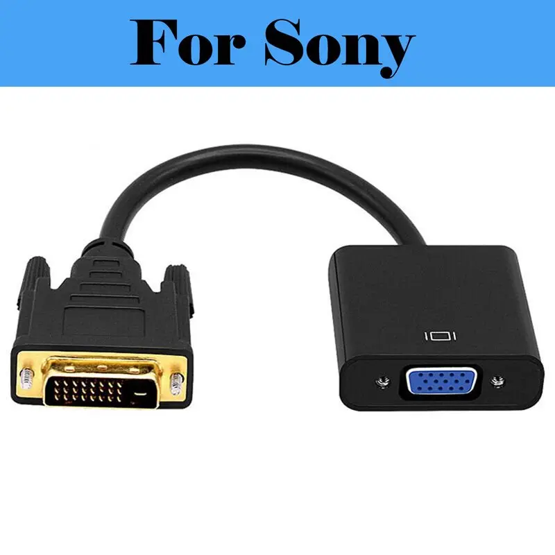 DVI VGA Cable 1080P DVI-I 24+5 I Male to Dual Link Adapter for Sony VPL-FHZ90L VPL-FW60/W VPL-FW65/W VPL-FWZ60 | Электроника