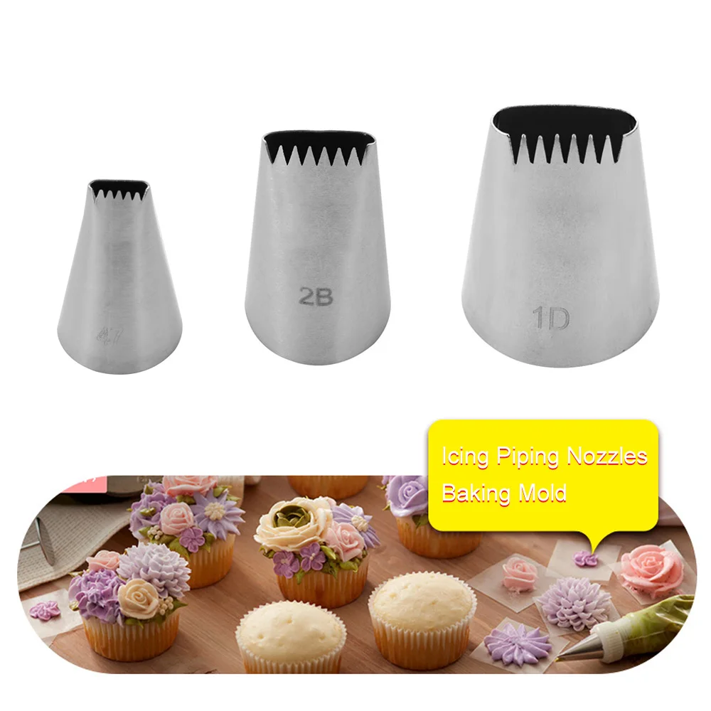 

1PC Stainless Steel Cupcake Icing Piping Nozzles Basket Weave Baking Mold Cake Decorating Pastry Ice Cream Kitchen Bakeware Tool