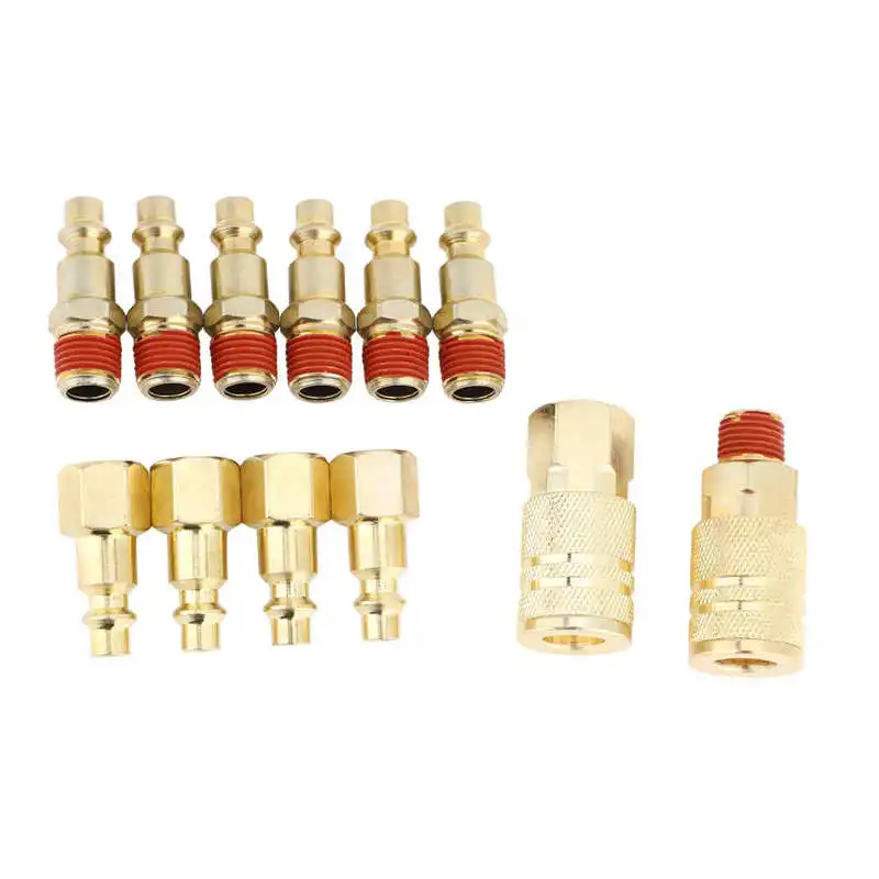 Упаковка из 12 трубы фитинги и вилка комплект 1/4 ''NPT Мужской Женский