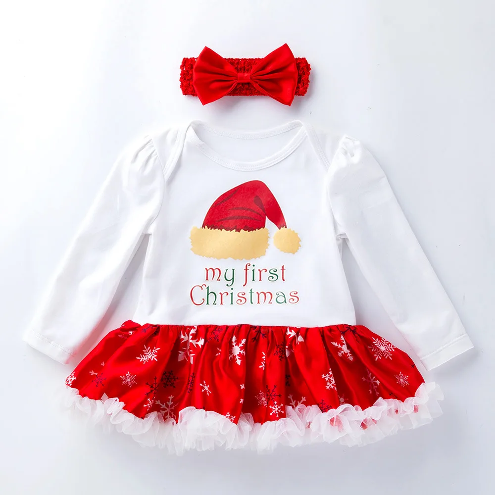 Рождественские боди Одежда для новорожденных девочек с длинным рукавом Детские олень ползунки Детский комбинезон наряд Рождественская праздничная одежда для малышей - Цвет: J