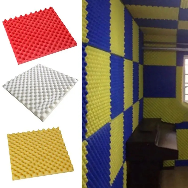 Высокая плотность 50x50x3 см Звукопоглощающая Звукоизоляционная студийная пенная панель плитка 18DEC31