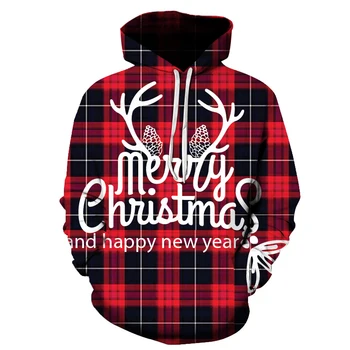 

2019 Winter Funny Santa Claus Printed Men's Autumn 3D Christmas Long Sleeve Hoodies Tops Sweatshirts