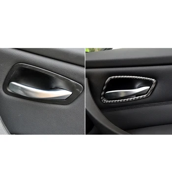 

for BMW E90 3 Series 320i 325i 318i 2005-2012 Car Interior Door Handle Frame Trim Carbon Fiber Stickers Decoration Car Styling