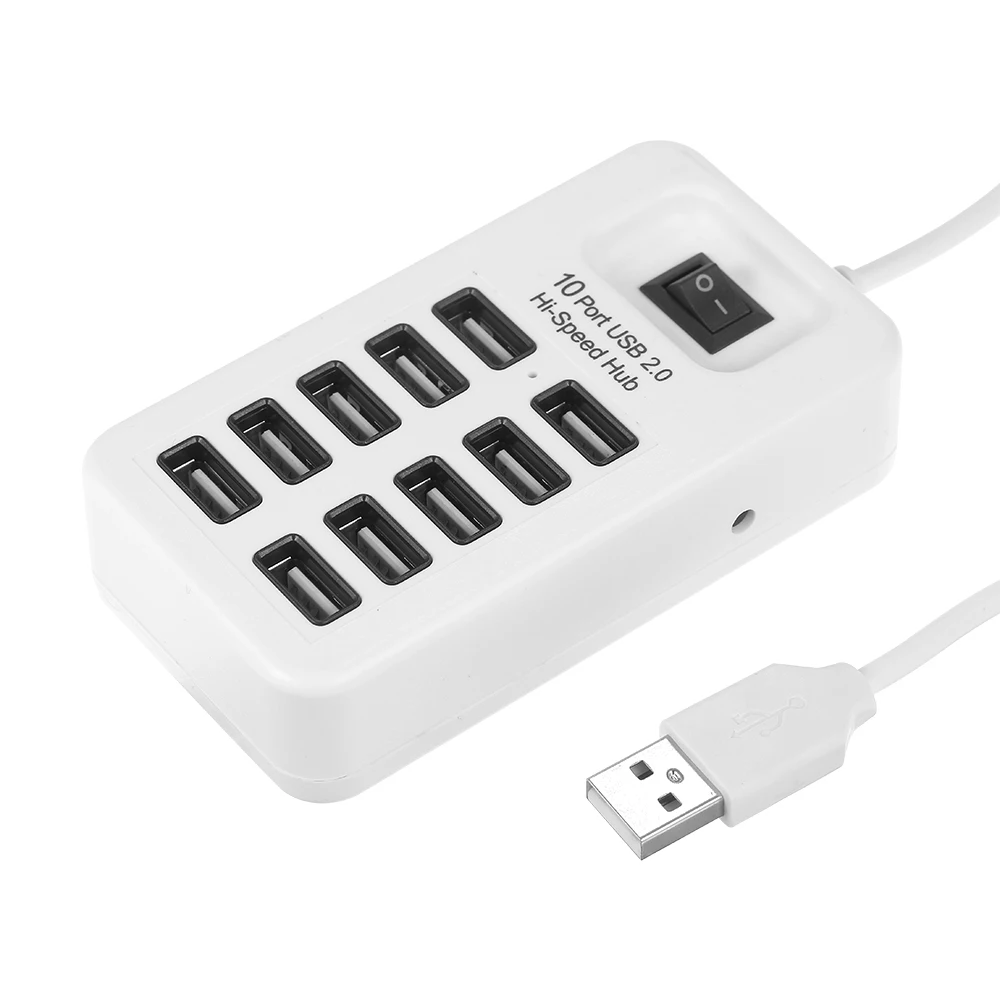 Rápida de Arquivos Velocidade de Transmissão Controle de Uma Portas Hi-velocidade Hub Uso Simultâneo Transferência Grandes 480mbps Chave Preto 10 Usb 2.0 17 Computador e Escritório