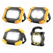 Светодиодный портативный Точечный светильник, супер яркий светодиодный рабочий светильник, перезаряжаемый Cob для наружного кемпинга, светодиодный светильник-вспышка с батареей 18650/AA