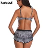 Kaisoul 2022 Plue Size Swimwear S-5XL Two-Piece Printing Swimsuit Women Slim Strap And Boxer Shorts Brazilian Style Beachwear ► Photo 3/6