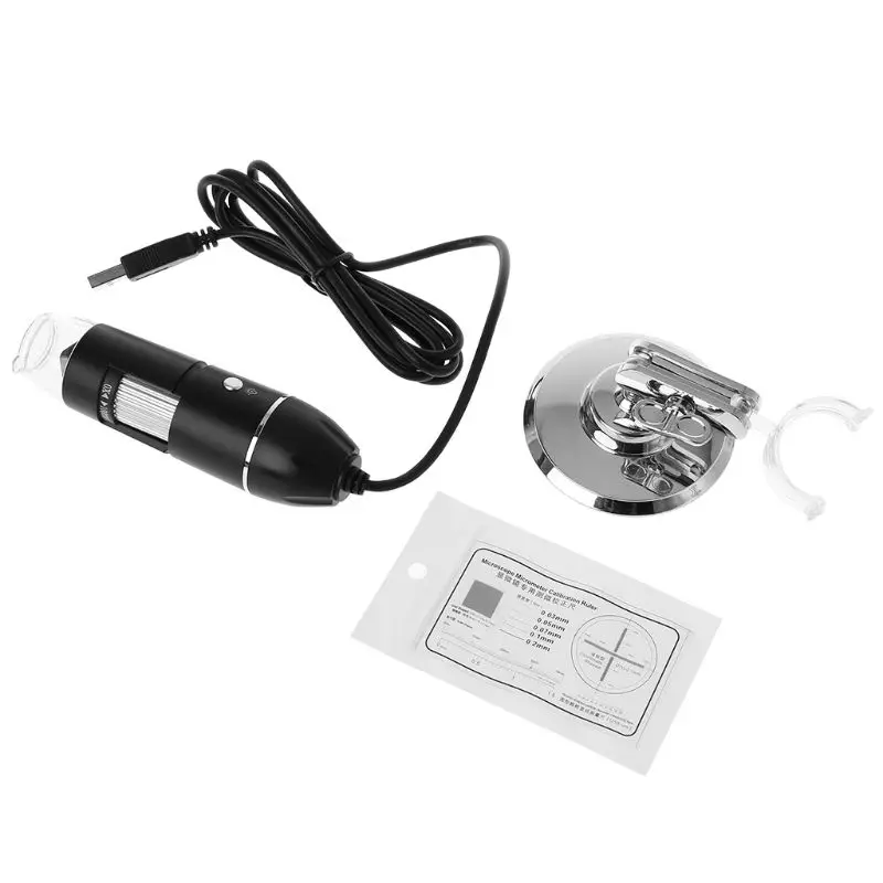 

1000X USB Digital Microscope Camera Endoscope 8LED Magnifier with Metal Stand For Windows