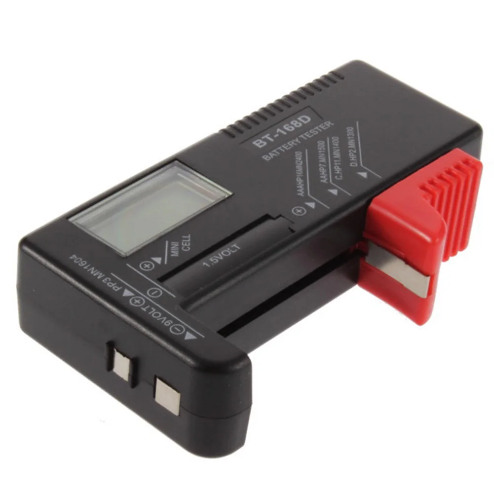 

Portable Digital Battery Tester Black Digital Battery Power Measuring Instrument The Function Battery Tester BT-168D