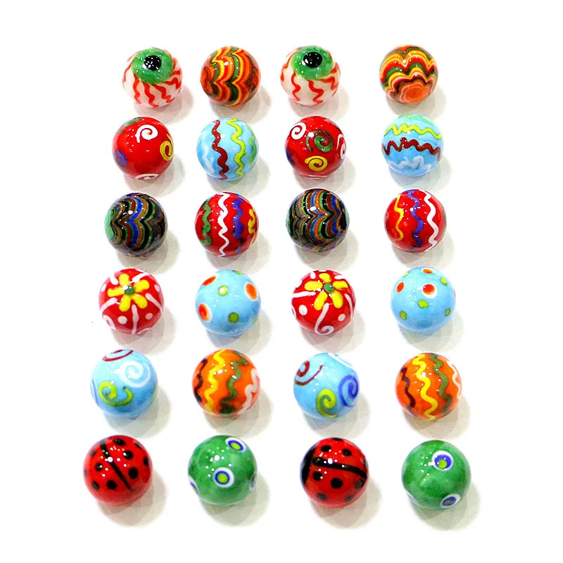 25mm Handmade Glass Marbles Balls Ornament Home Decor Accessories For Fish Tank Vase Aquarium Game Pinball Toy For Kids Children